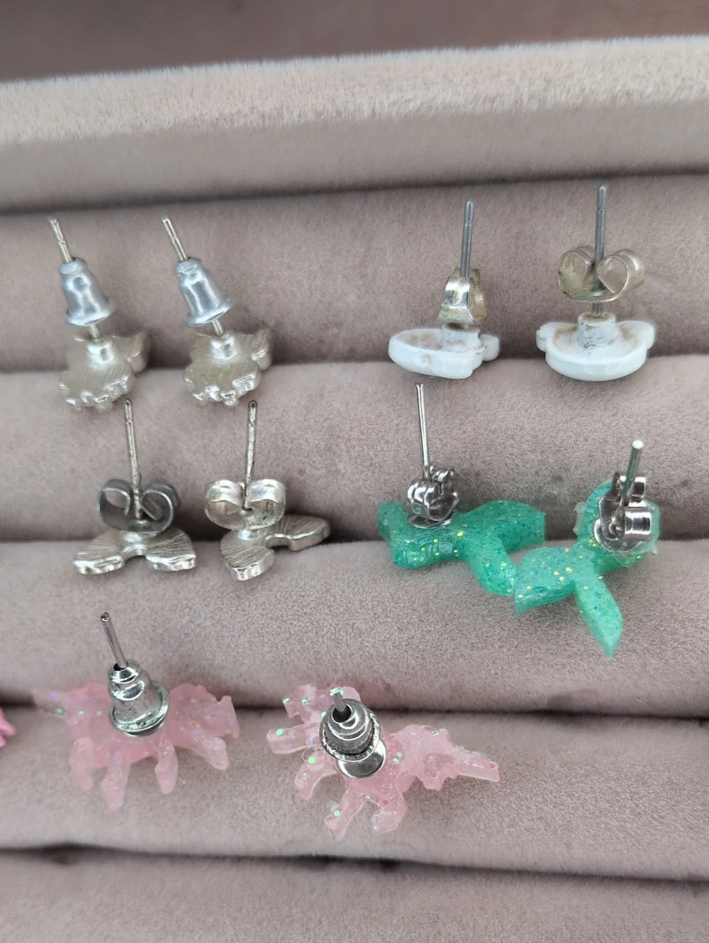 Earring Lot 9 Pair Set Unicorn Rainbow Panda Llama Owl Mermaid Glitter Stud Pack